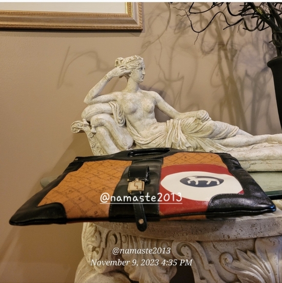 L.A.M.B. by Gwen Stefani Bullseye Convertable Crossbody Clutch Laptop bag #625 - Picture 6 of 13